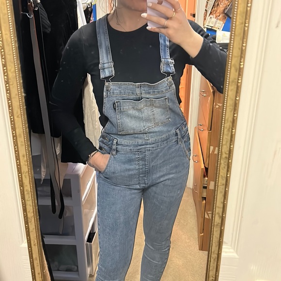 RVCA Casual Blue Denim Overalls. Size 28” waist - Picture 1 of 15